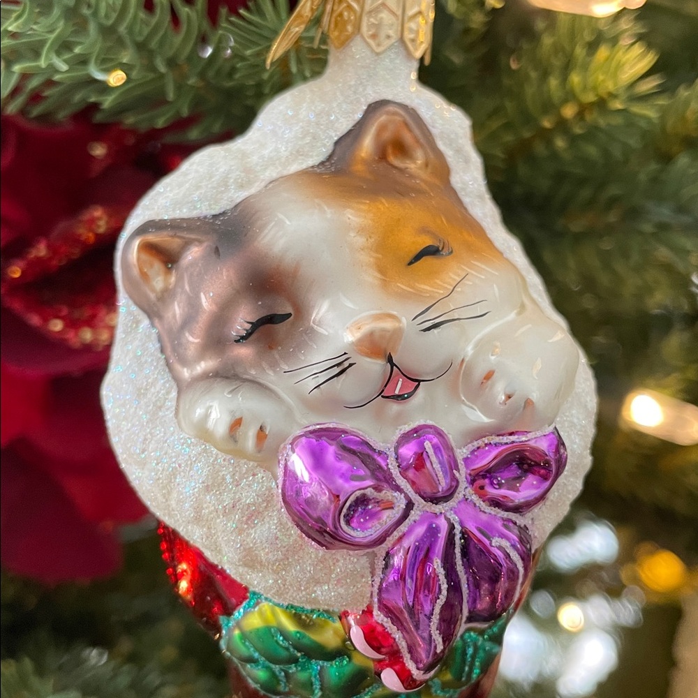 RADKO Snuggle Puss ornament New with tags attached